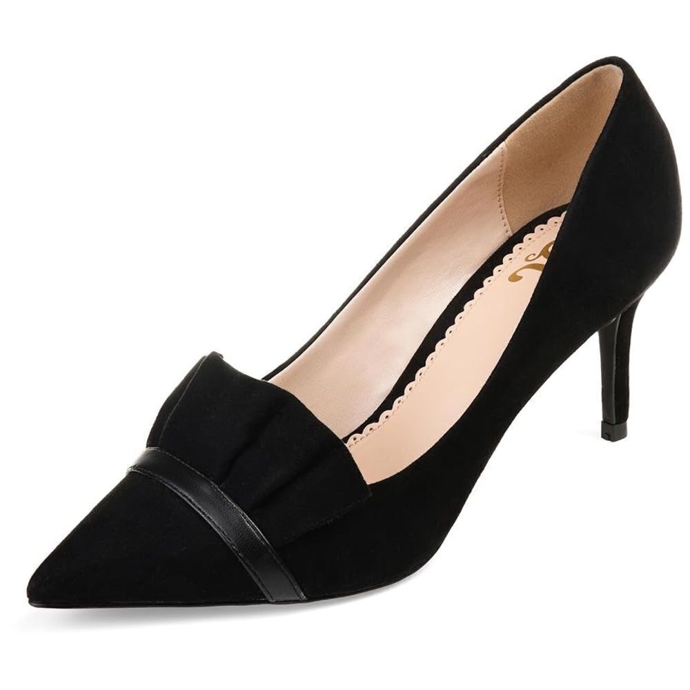 Journee Womens Marek Pointed Toe Mid Heel Pumps